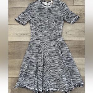 Rebecca Taylor Black and White A-Line Dress